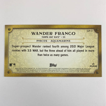 2022 Gypsy Queen Wander Franco GQ Gems RC