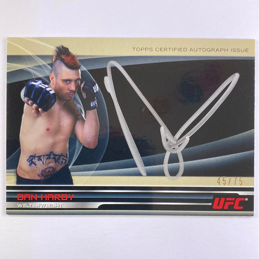 2013 Topps Knockout Dan Hardy Full Contact Silver Auto /75