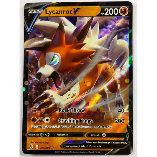 Lycanroc V Full Art Ultra Rare 91/203