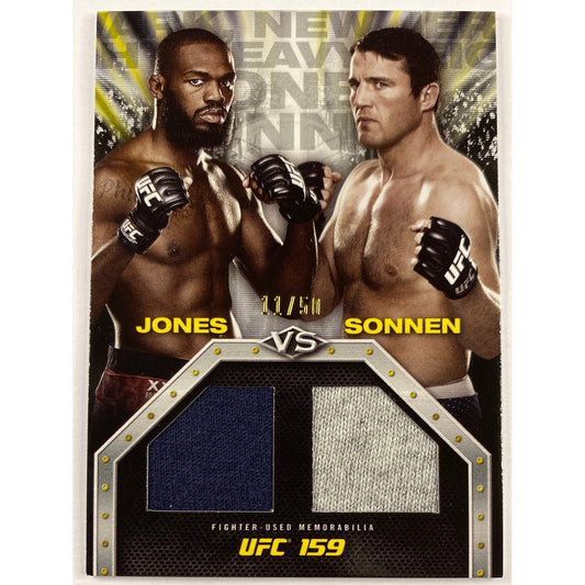 2014 Topps Knockout Jon Jones / Chael Sonnen Memorable Match-Ups Dual Relic /50