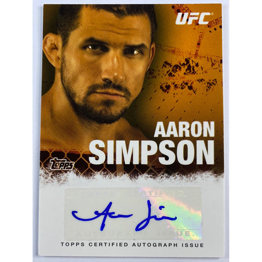 2010 Topps Aaron Simpson Certified Autograph