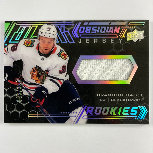 2020-21 UD Black Brandon Hagel Black Obsidian Rookies 3/399