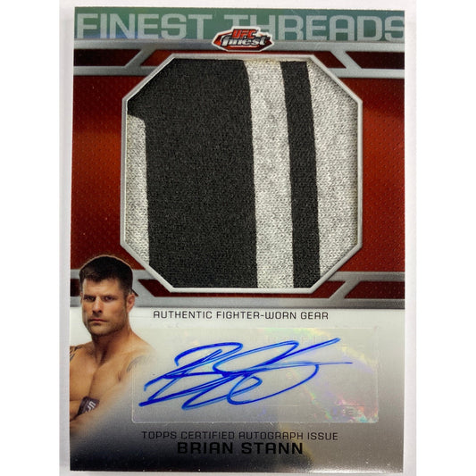 2013 Topps Finest Brian Stann Autographed Finest Threads