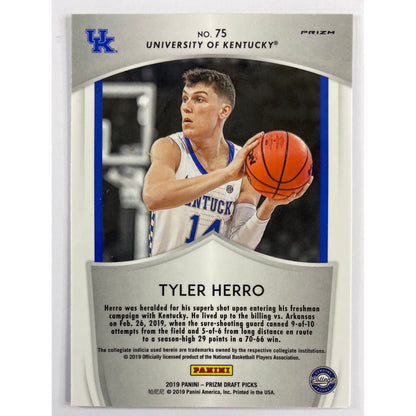 2019 Prizm Draft Picks Tyler Herro Crusade Silver Holo Prizm