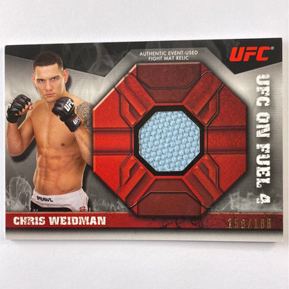 2013 Topps Knockout Chris “The All American” Weidman Mat Relic /188