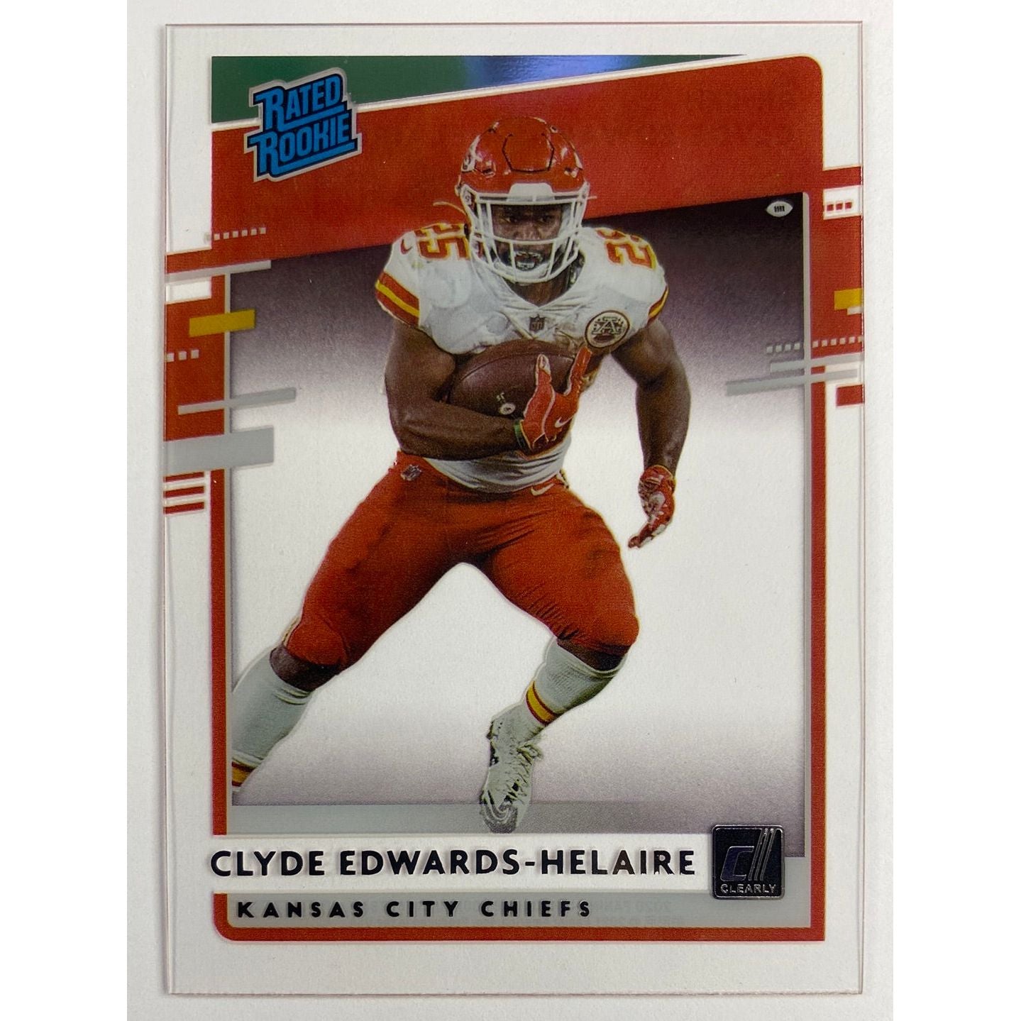 2020 Clearly Donruss Clyde Edwards-Helaire Rated Rookie