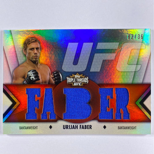 2013 Topps Triple Threads Urijah Faber Refractor Relic 02/36