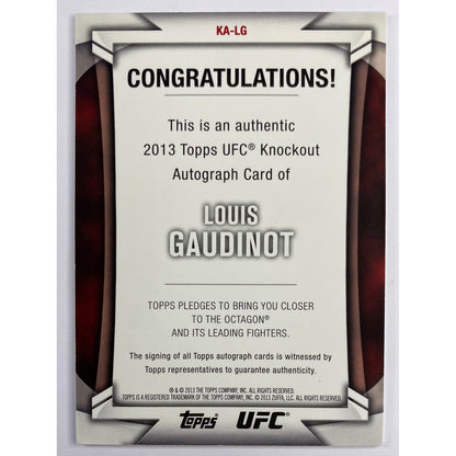 2013 Topps Knockout Louis Gaudinot Auto /209