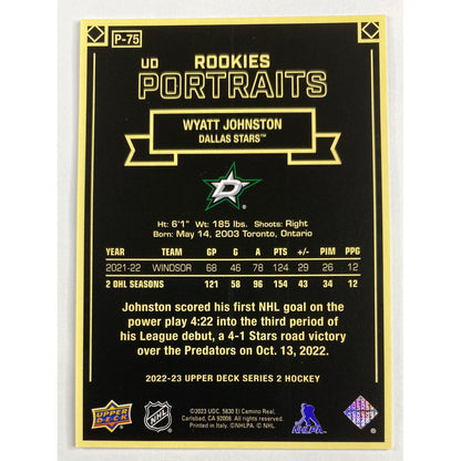 2022-23 Series 2 Wyatt Johnston Rookies Portraits