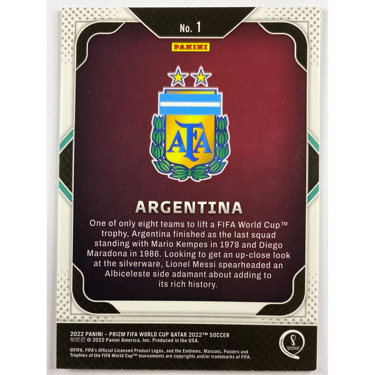 2022 World Cup Prizm Argentina | Local Legends Cards & Collectibles