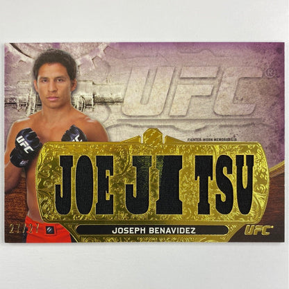 2014 Topps Knockout Joseph Benavidez Amethyst Joe Ji Tsu Fighter Worn Relic 27/27