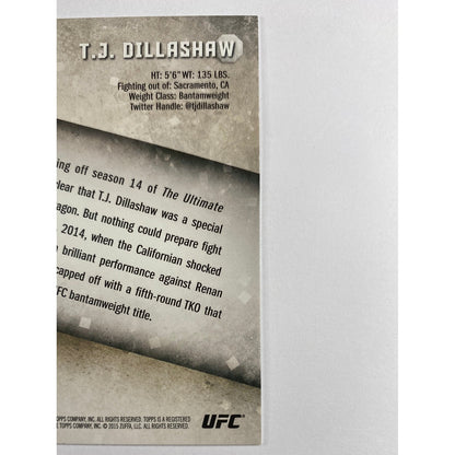 2015 Topps TJ Dillashaw Red RC /8