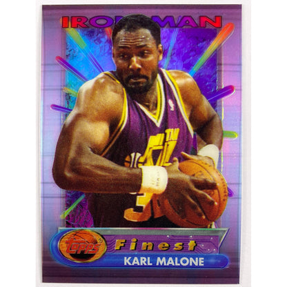 1994-95 Topps Finest Karl Malone Ironman Clear Cut Refractor