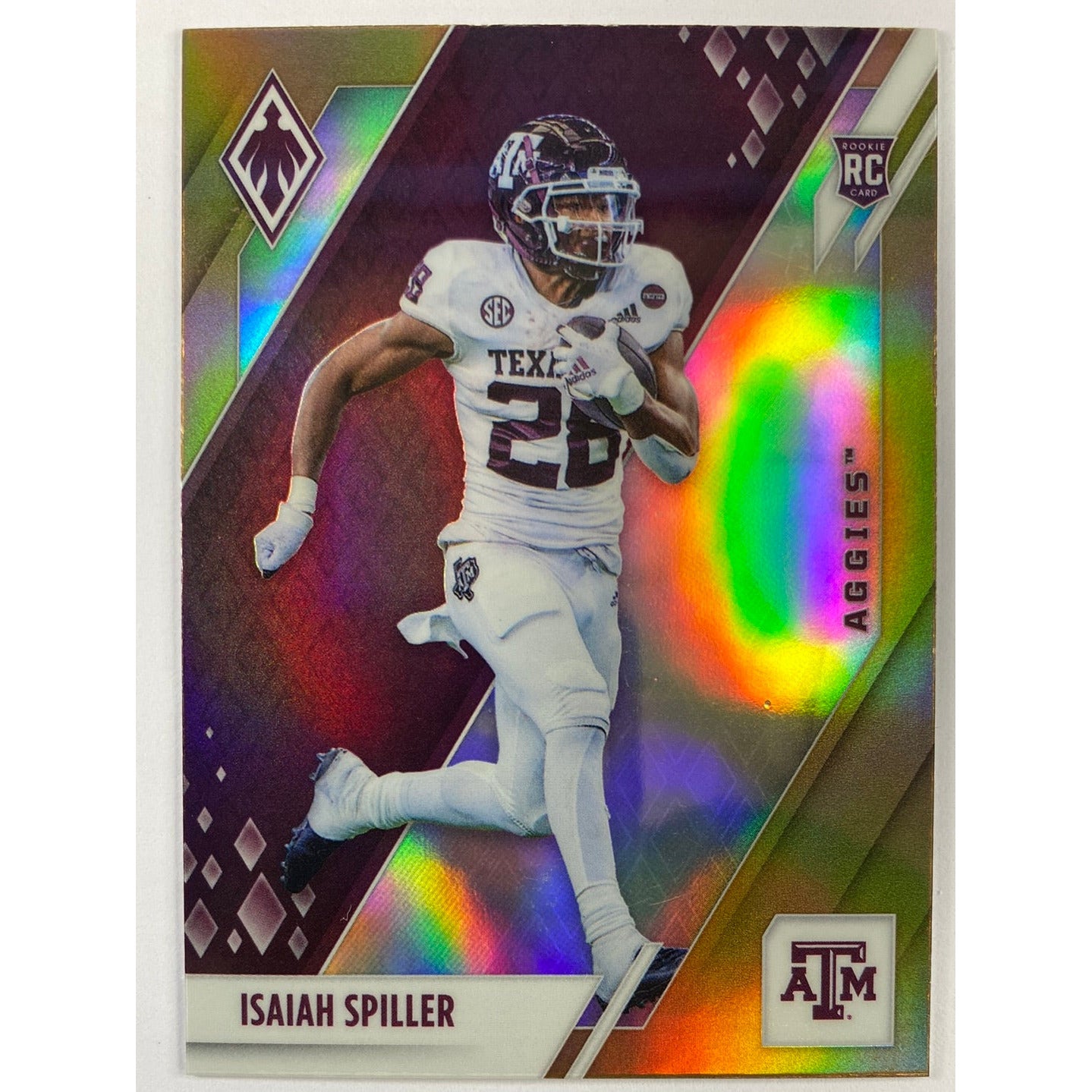 2022 Phoenix Draft Picks Isaiah Spiller Silver Holo Prizm RC