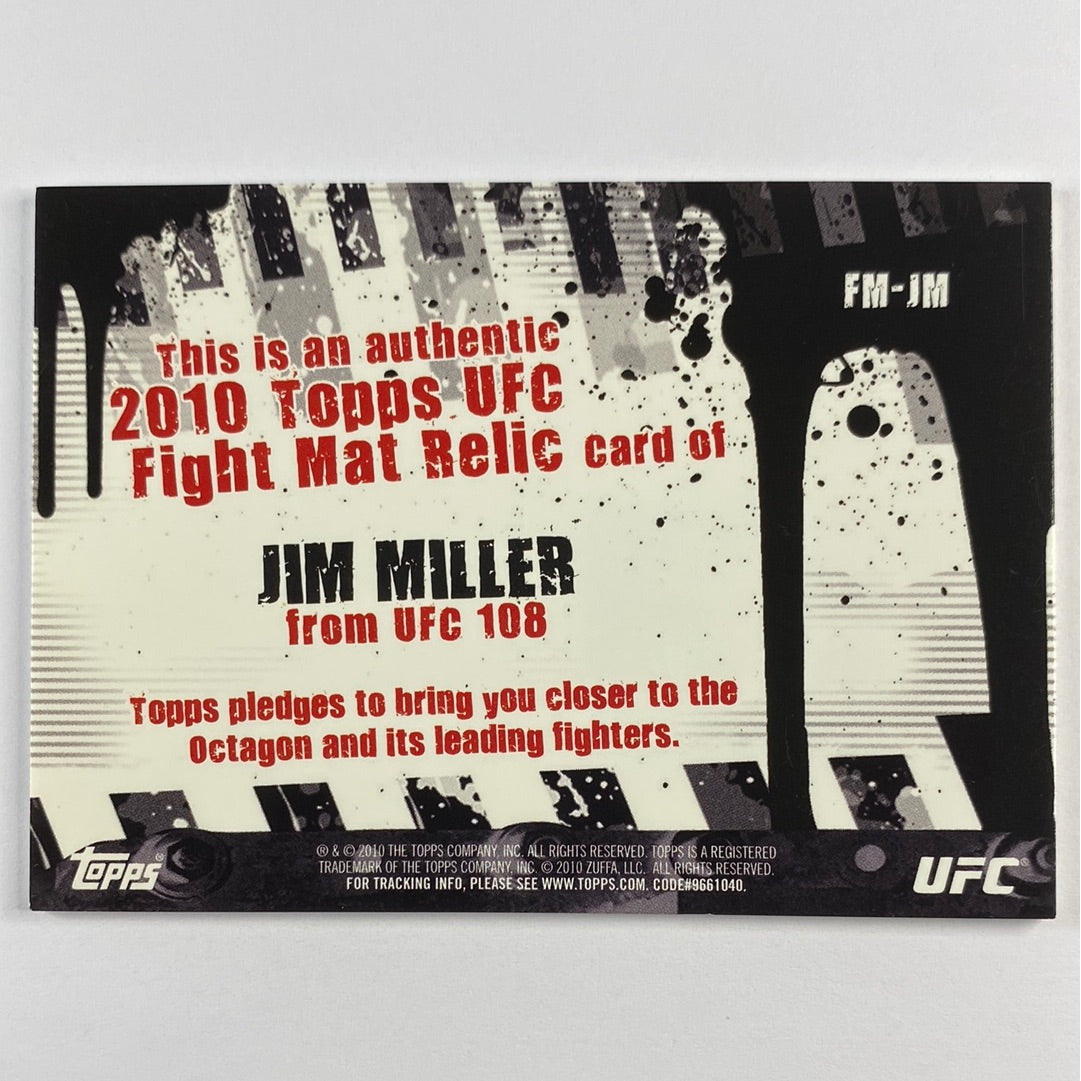 2010 Topps Jim Miller UFC 108 Mat Relic