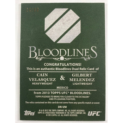 2013 Topps Bloodlines Cain Velasquez/ Gilbert Melendez Mexico Bloodlines /88