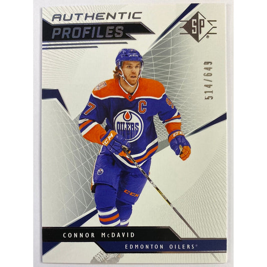 2018-19 SP Connor McDavid Authentic Profiles /649
