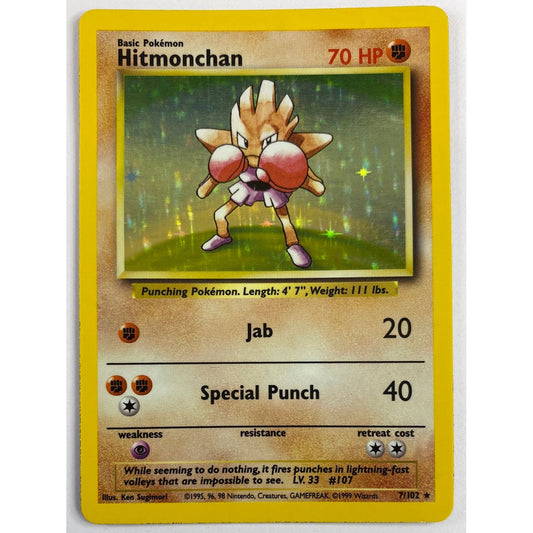 Hitmonchan Holo Rare 7/102