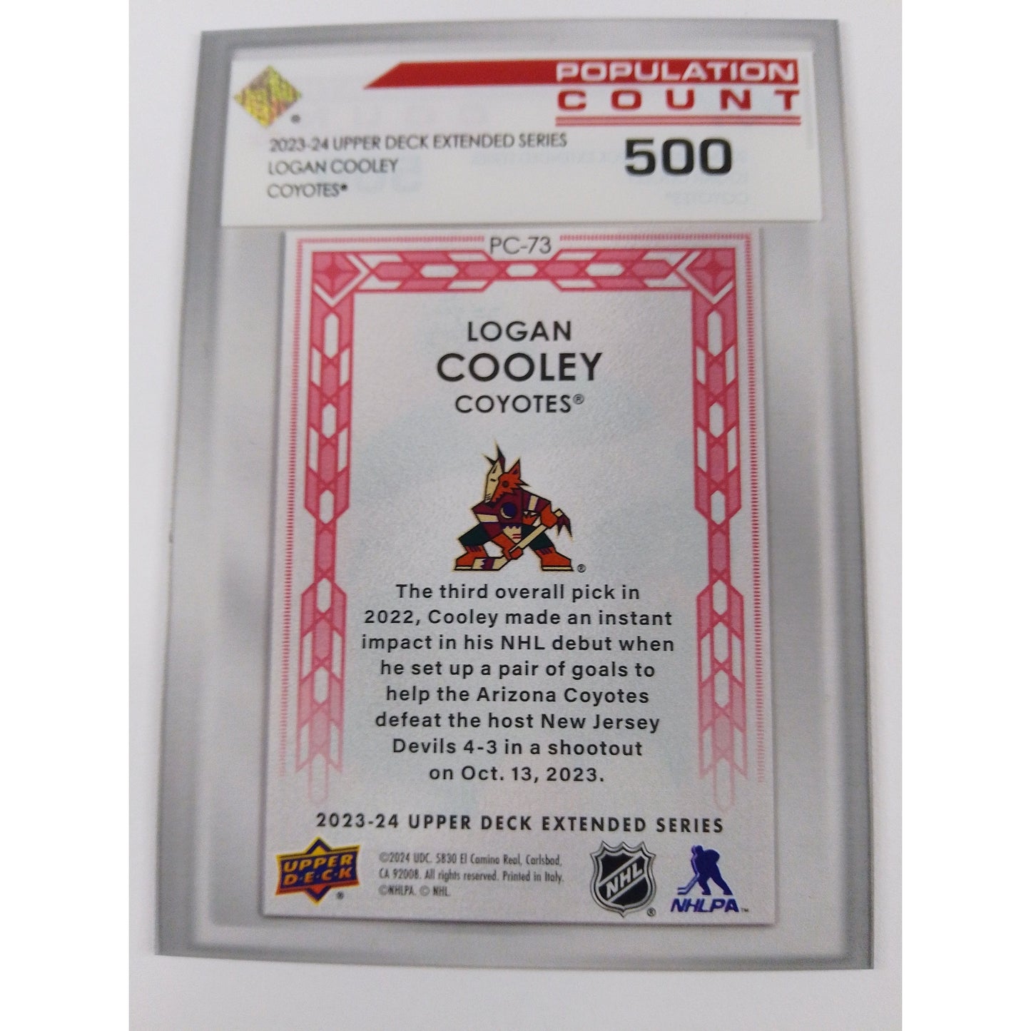 2023-24 Extended Series Population Count 500 Logan Cooley