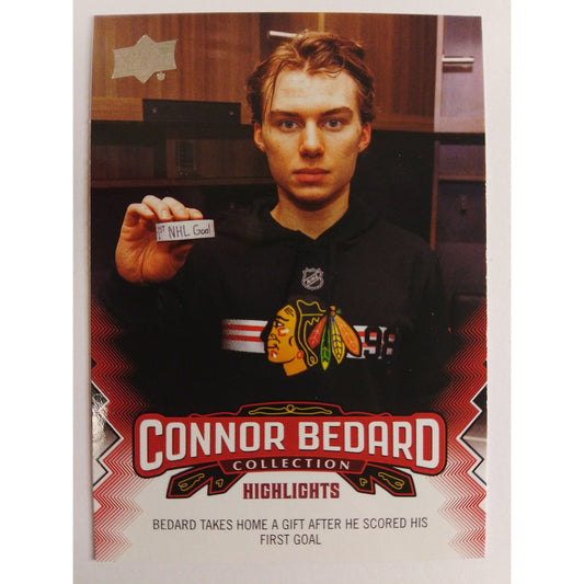 2023-24 Connor Bedard Collection Connor Bedard (Bedard takes home his first goal puck)