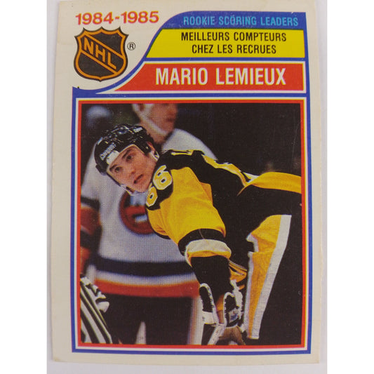 1984-85 Rookie Scoring Leaders Mario Lemieux