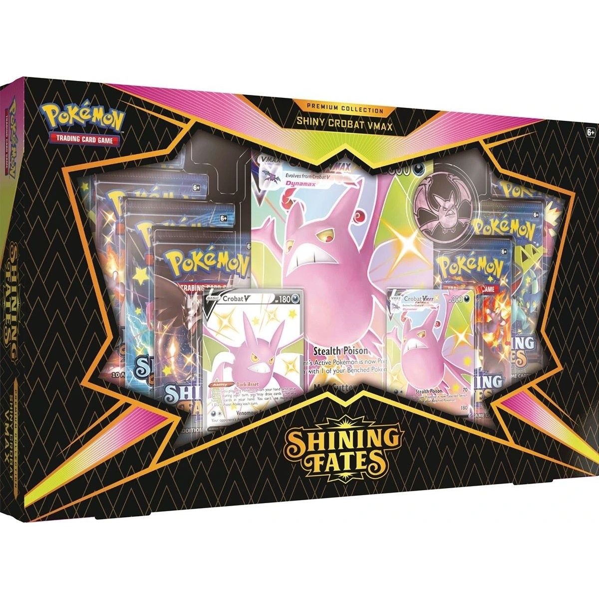  Pokémon Shining Fates Shiny Crobat VMAX Premium Collection Booster Box  Local Legends Cards & Collectibles