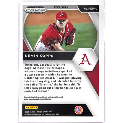 2021 Prizm Draft Picks Kevin Kopps Pink Velocity