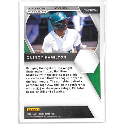 2021 Prizm Draft Picks Quincy Hamilton Red Velocity Prizm