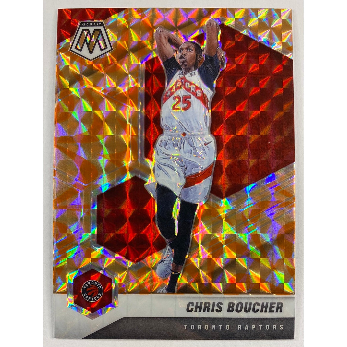 2020-21 Mosaic Chris Boucher Orange Reactive Prizm