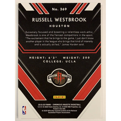  2019-20 Chronicles Majestic Russel Westbrook /249  Local Legends Cards & Collectibles