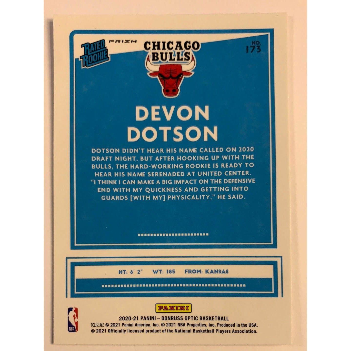 2020-21 Donruss Optic Devon Dotson Silver Prizm Rated Rookie