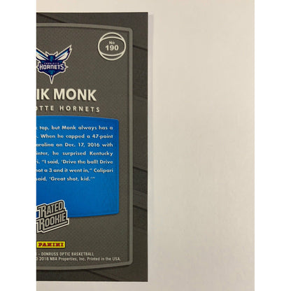 2017-18 Donruss Optic Malik Monk Rated Rookie