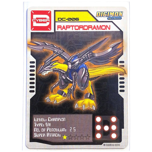  2004 D-Cyber Digimon Digivice Raptordramon DC-006  Local Legends Cards & Collectibles