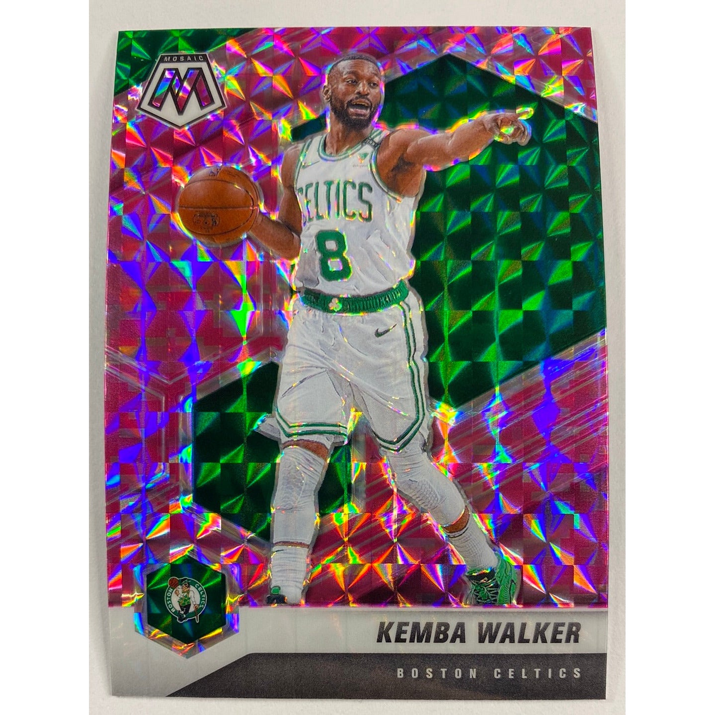 2020-21 Mosaic Kemba Walker Pink Camo Prizm