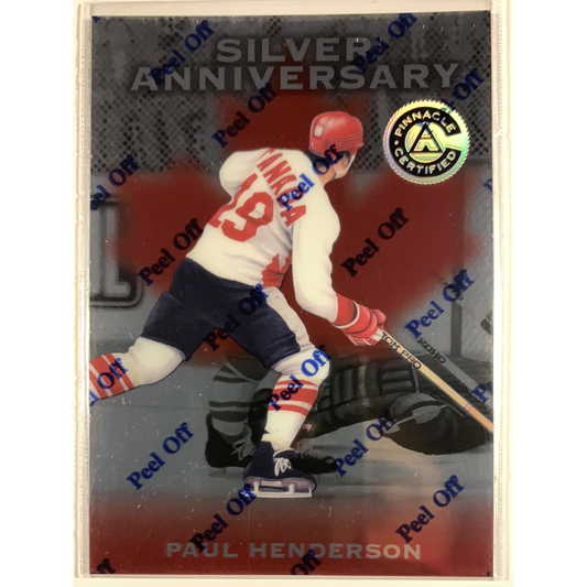  1997-98 Pinnacle Certified Paul Henderson Silver Anniversary  Local Legends Cards & Collectibles