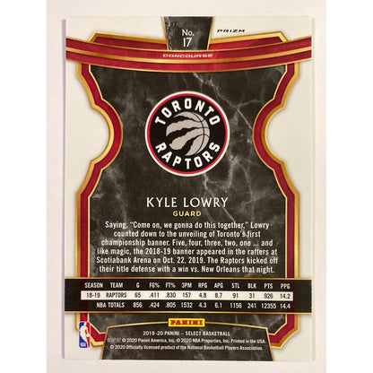 2019-20 Mosaic Kyle Lowry Purple White Green Prizm