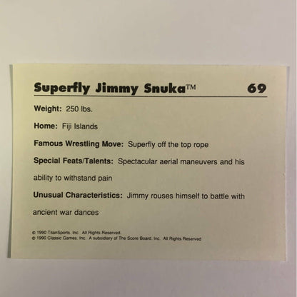 1990 Titan Sports Supafly Jimmy Snuka