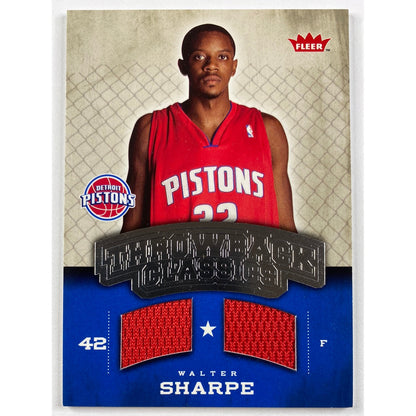 2008-09 Fleer Walter Sharpe Throwback Classics Dual Patch