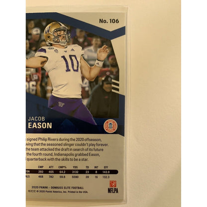  2020 Donruss Elite Jacob Eason RC Pink Parallel  Local Legends Cards & Collectibles