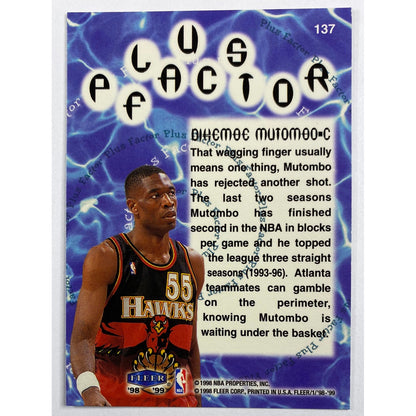 1998-99 Fleer Dikembe Mutombo Plus Factor