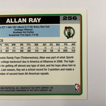 2006 Topps Allan Ray Rookie Card