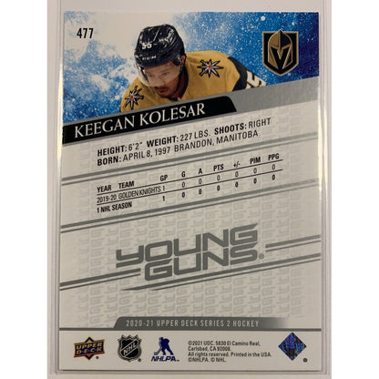  2020-21 Upper Deck Series 2 Keegan Kolesar Young Guns  Local Legends Cards & Collectibles