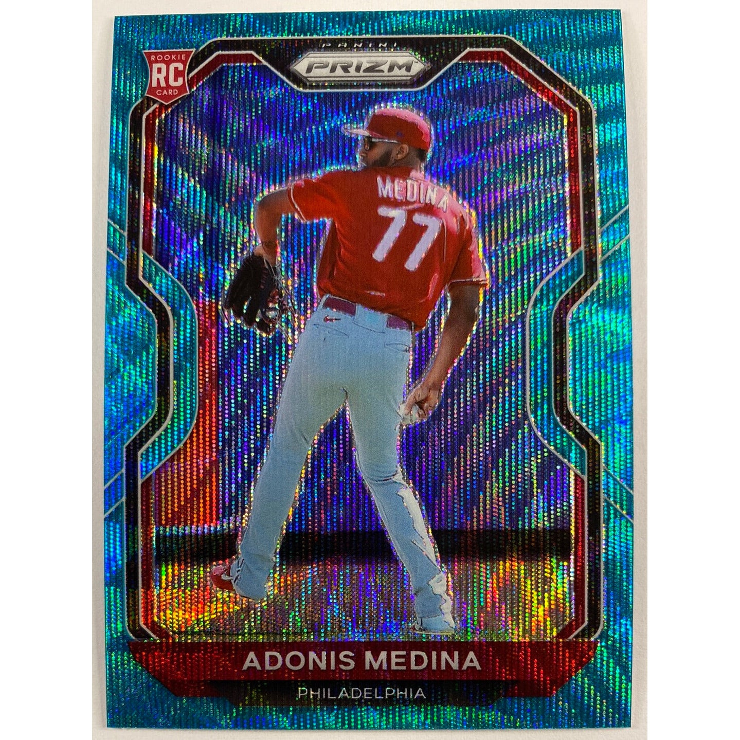 2021 Panini Prizm Adonis Medina Blue Wave Prizm RC