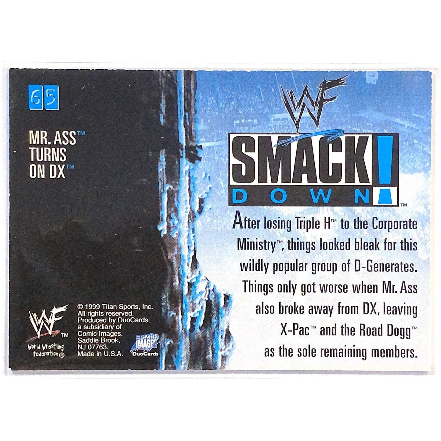  1999 Titan Sports Comic Images Mr. Ass turns on DX WWF Smackdown! #65  Local Legends Cards & Collectibles