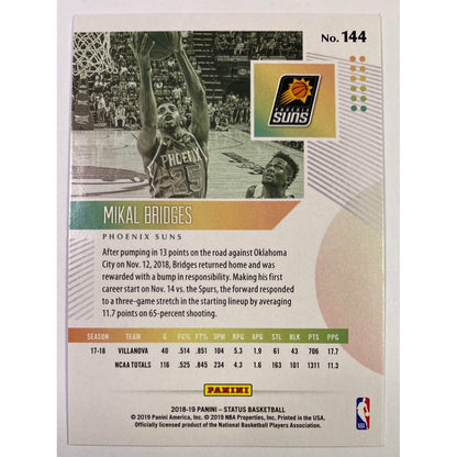 2018-19 Status Mikal Bridges Orange RC  Local Legends Cards & Collectibles