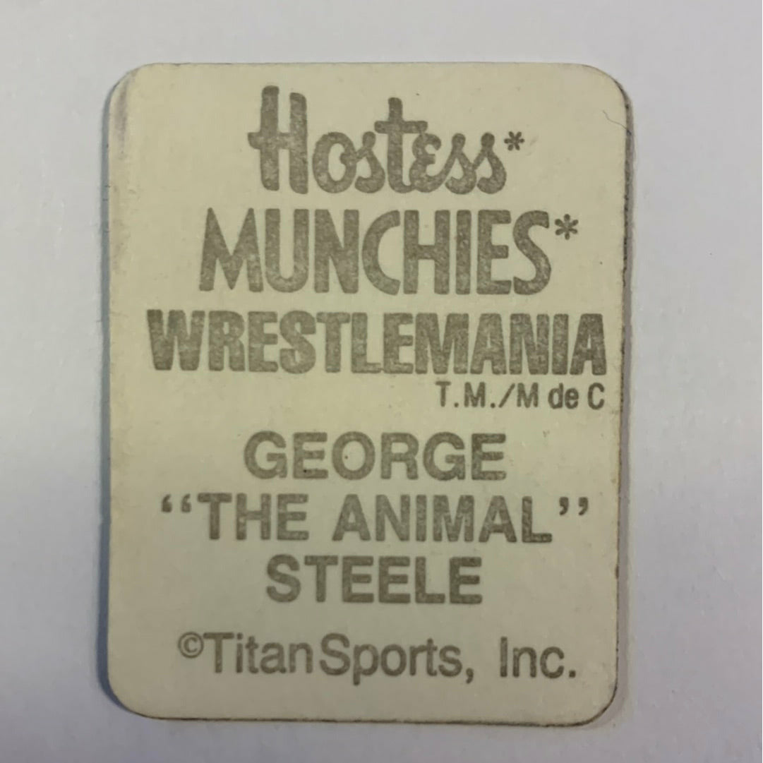  1987 Hostess George “The Animal” Steele Munchies Stickers  Local Legends Cards & Collectibles