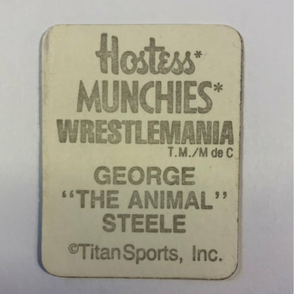  1987 Hostess George “The Animal” Steele Munchies Stickers  Local Legends Cards & Collectibles