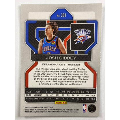 2021-22 Panini Prizm Josh Giddey RC