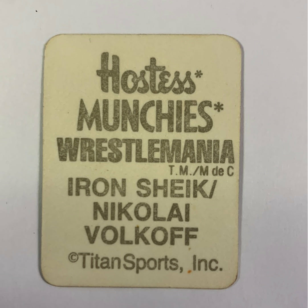  1987 Hostess Iron Sheik / Nikolai Volkoff  Local Legends Cards & Collectibles