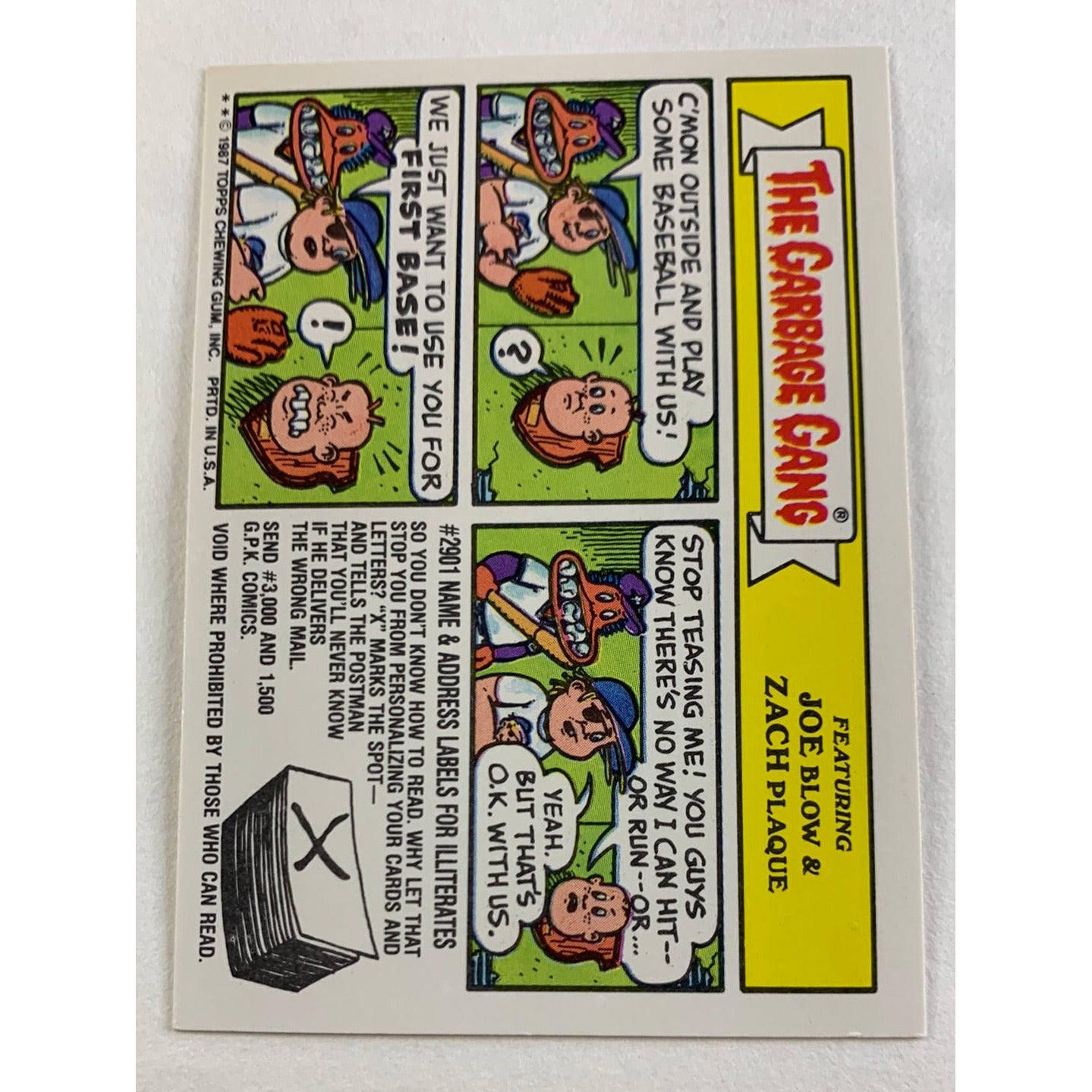 1987 Topps Garbage Pail Kids Umbilical Courtney Die Cut | Local Legends Cards & Collectibles